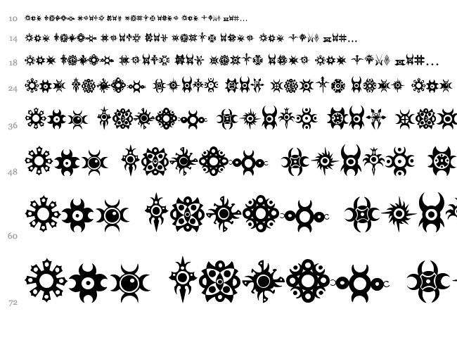 Jewelry Design Shapes font waterfall